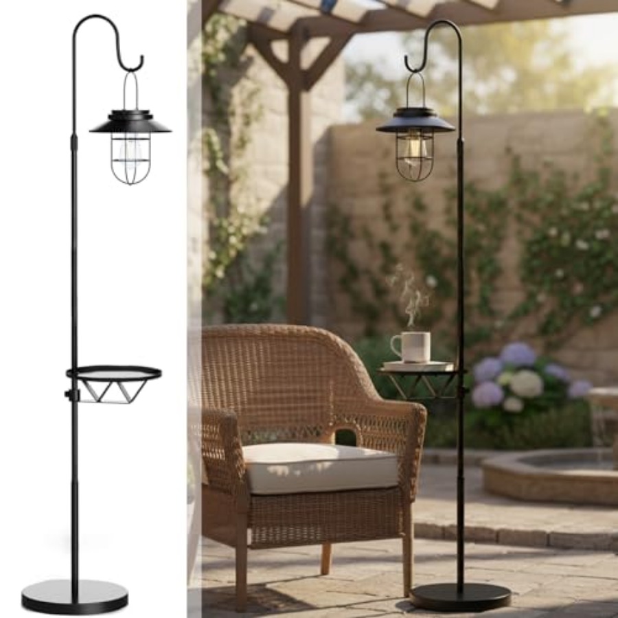 Outdoor Lighting Patio - Lampu Lantai Tenaga Surya dengan Meja,