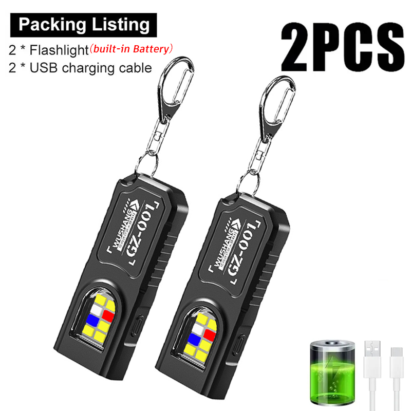 Outdoor Lighting Rechargeable - Senter Gantungan Kunci Multifungsi Senter Mini