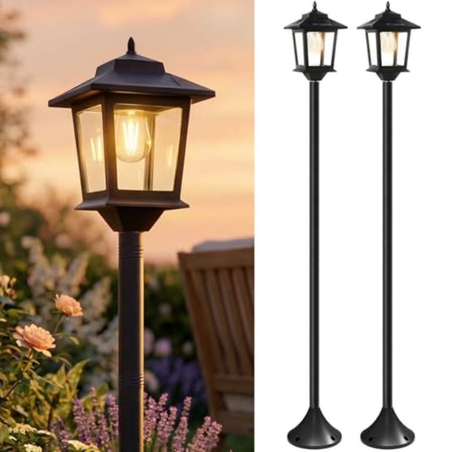 Outdoor Lighting Patio - Lampu Tiang Tenaga Surya Luar Ruangan,