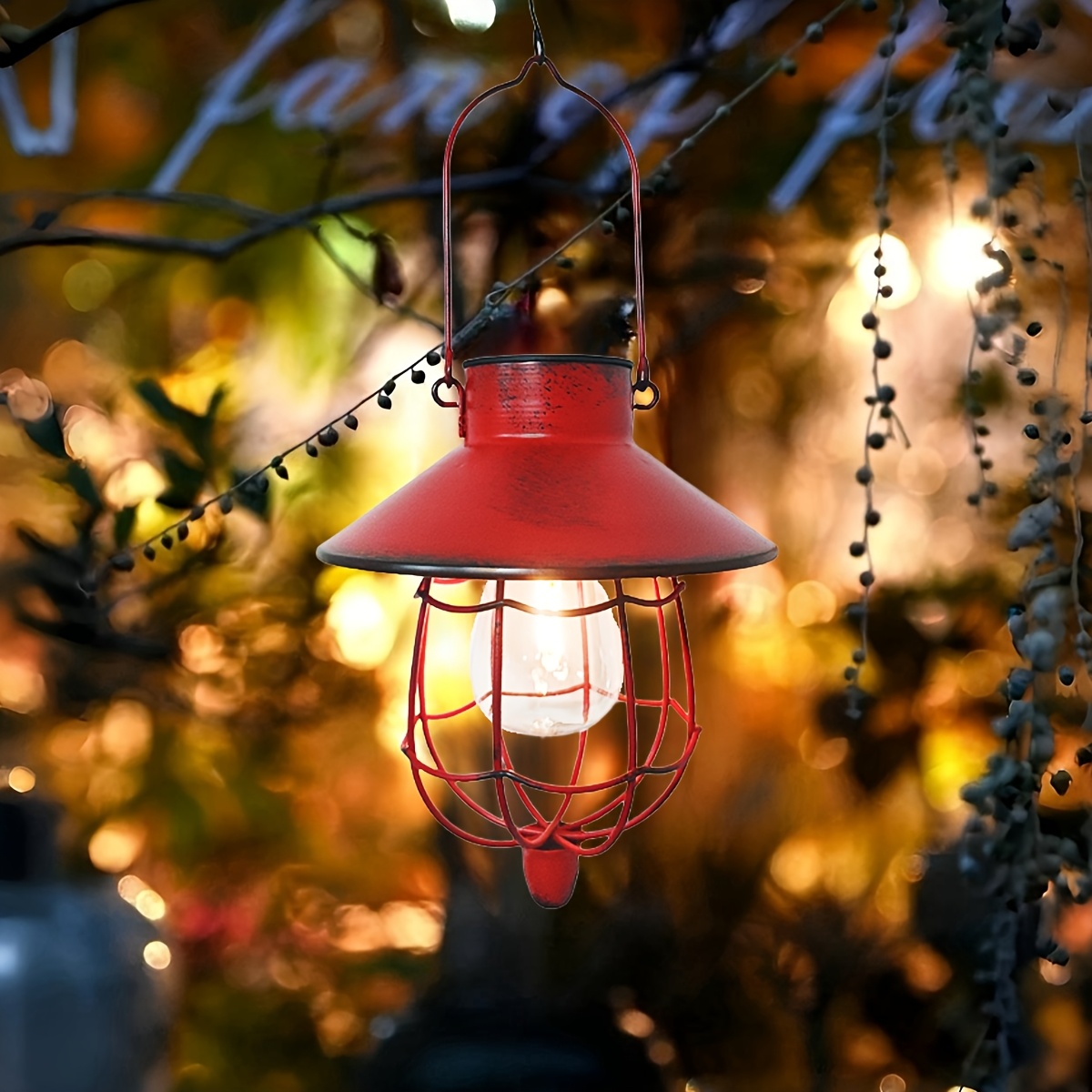 Outdoor Lighting Vintage - Lampu Gantung Tenaga Surya untuk Luar