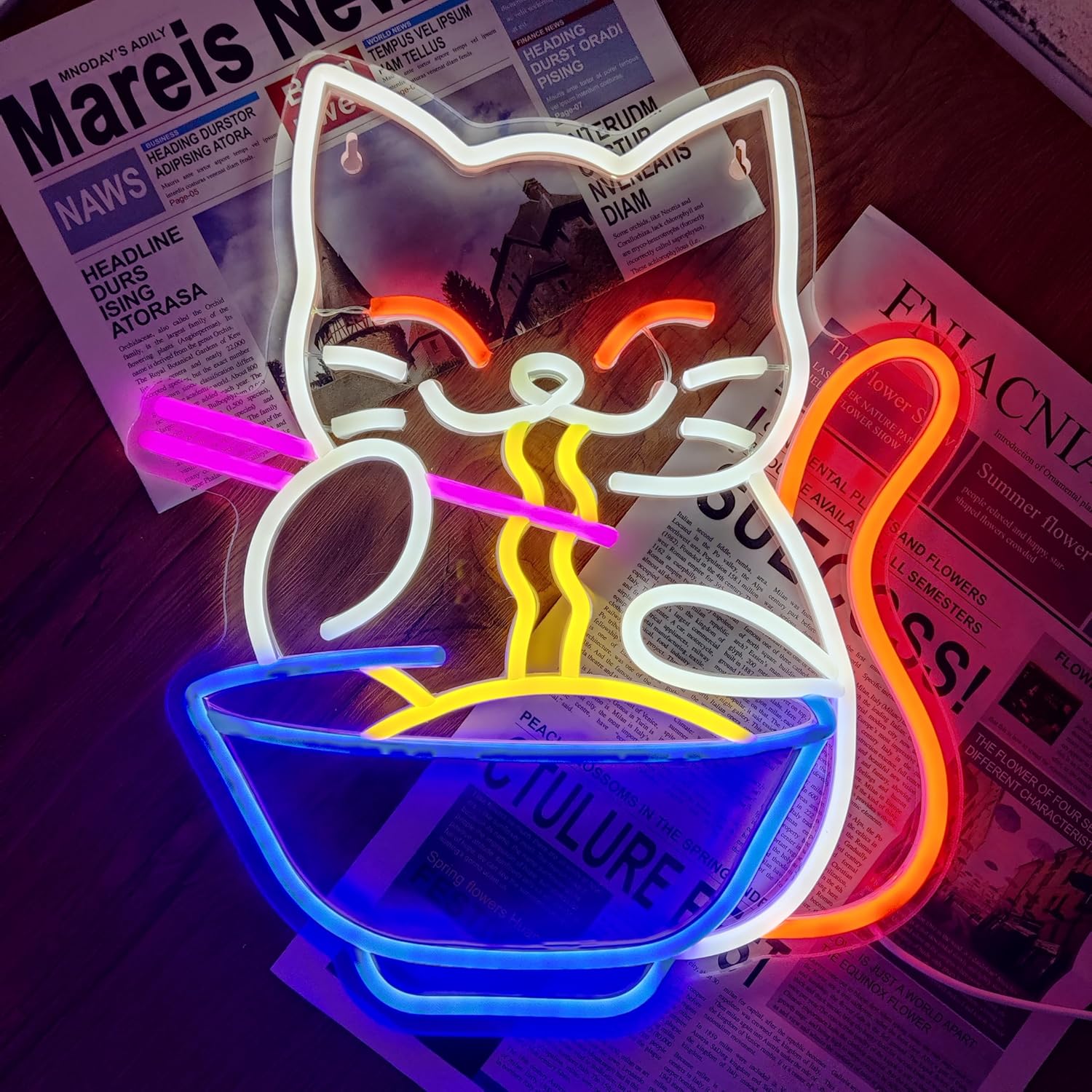 Outdoor Lighting For Store - Lampu Neon LED sinyal kucing keberuntungan,