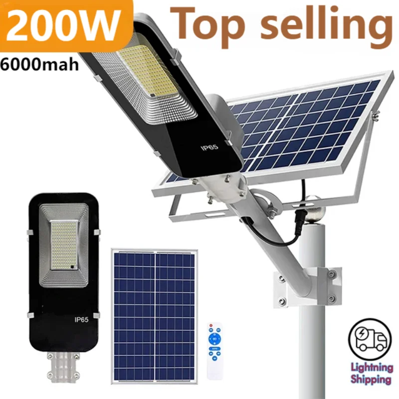 Outdoor Lighting Dusk To Dawn - Lampu Jalan Tenaga Surya Kuat 200W