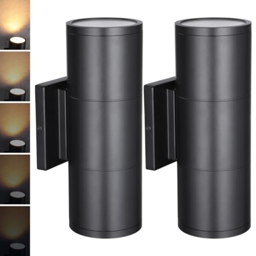 Outdoor Lighting Up And Down - Lampu Dinding LED Silinder 3000K untuk