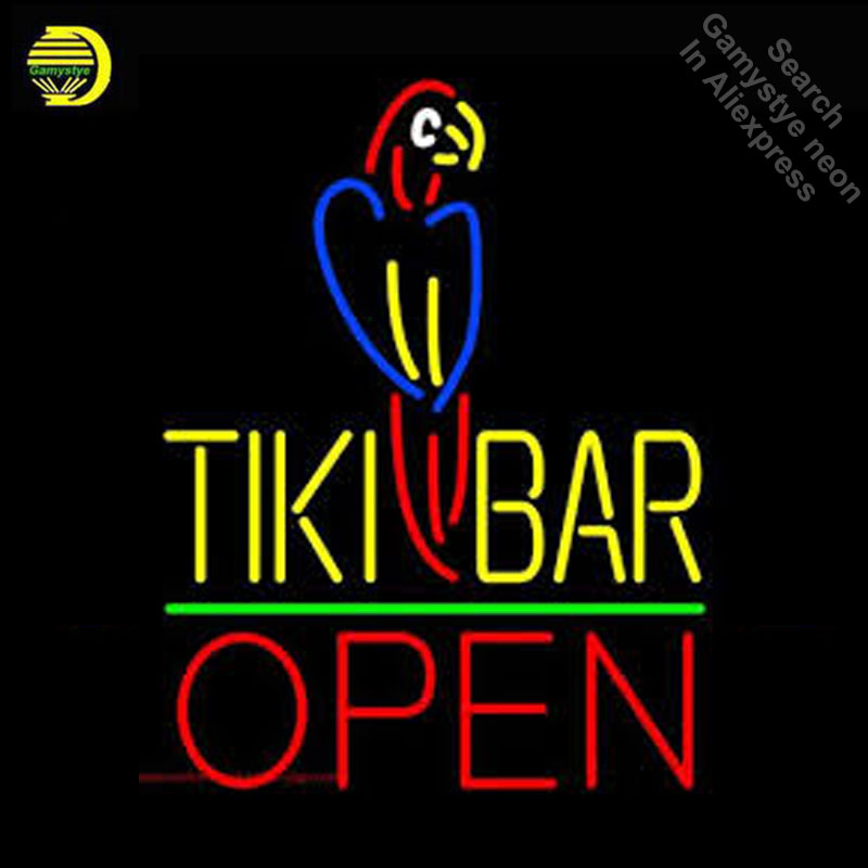 Outdoor Lighting For Store - Tiki Bar dengan tanda lampu NEON