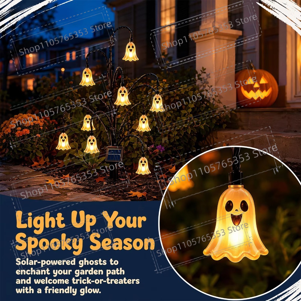 Outdoor Lighting Vintage - Lampu Taman Tenaga Surya Halloween, Lampu