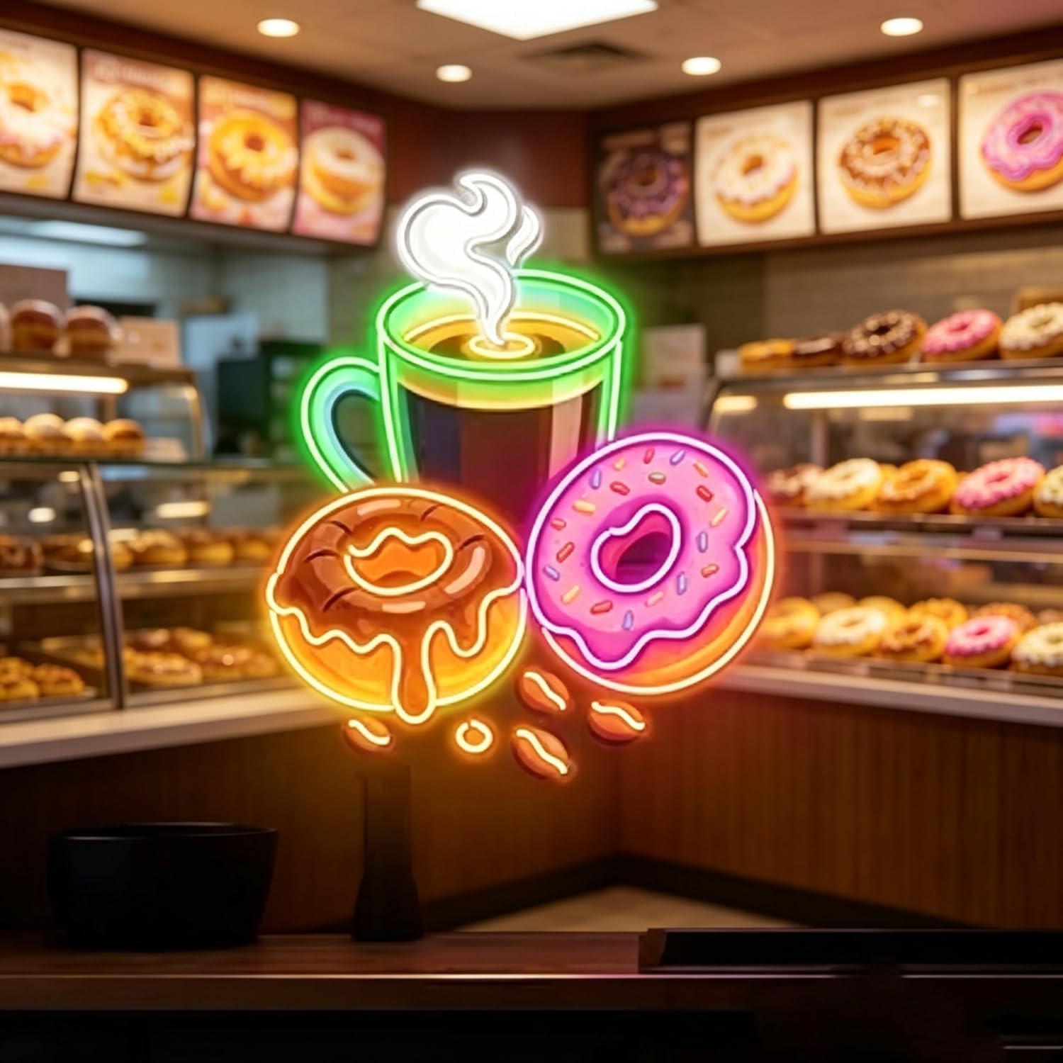 Lampu Neon LED Bentuk Donat, D - Outdoor Lighting For Store ulasan dan harga