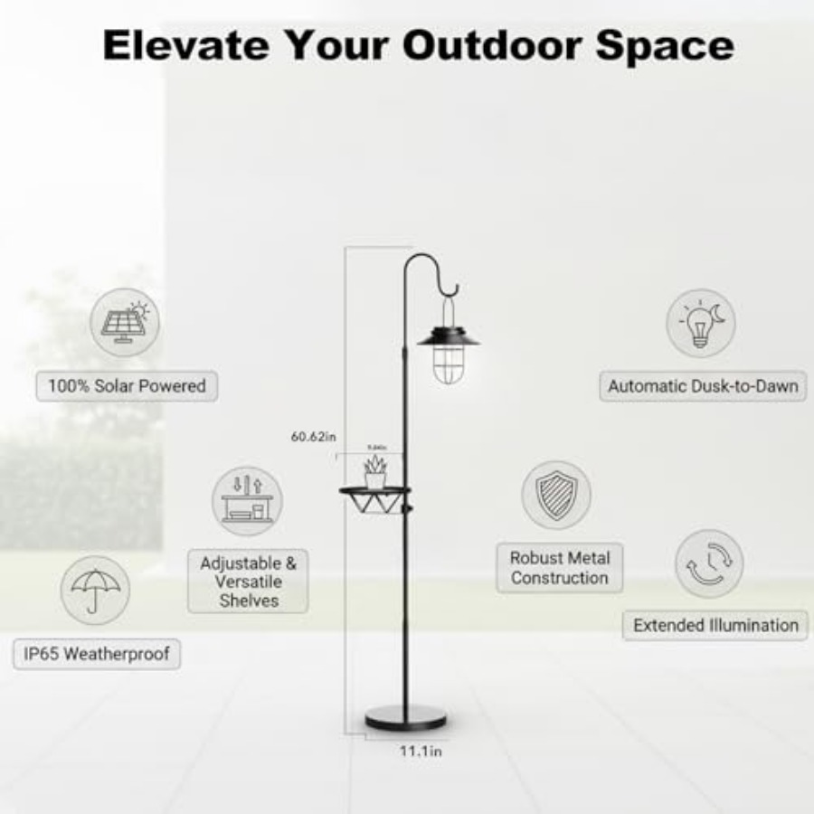 Lampu Lantai Tenaga Surya deng - Outdoor Lighting Patio ulasan dan harga