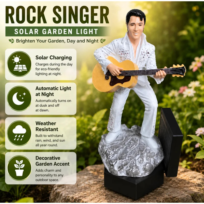 Lampu Patung Taman Surya Elvis - Outdoor Lighting Vintage ulasan dan harga