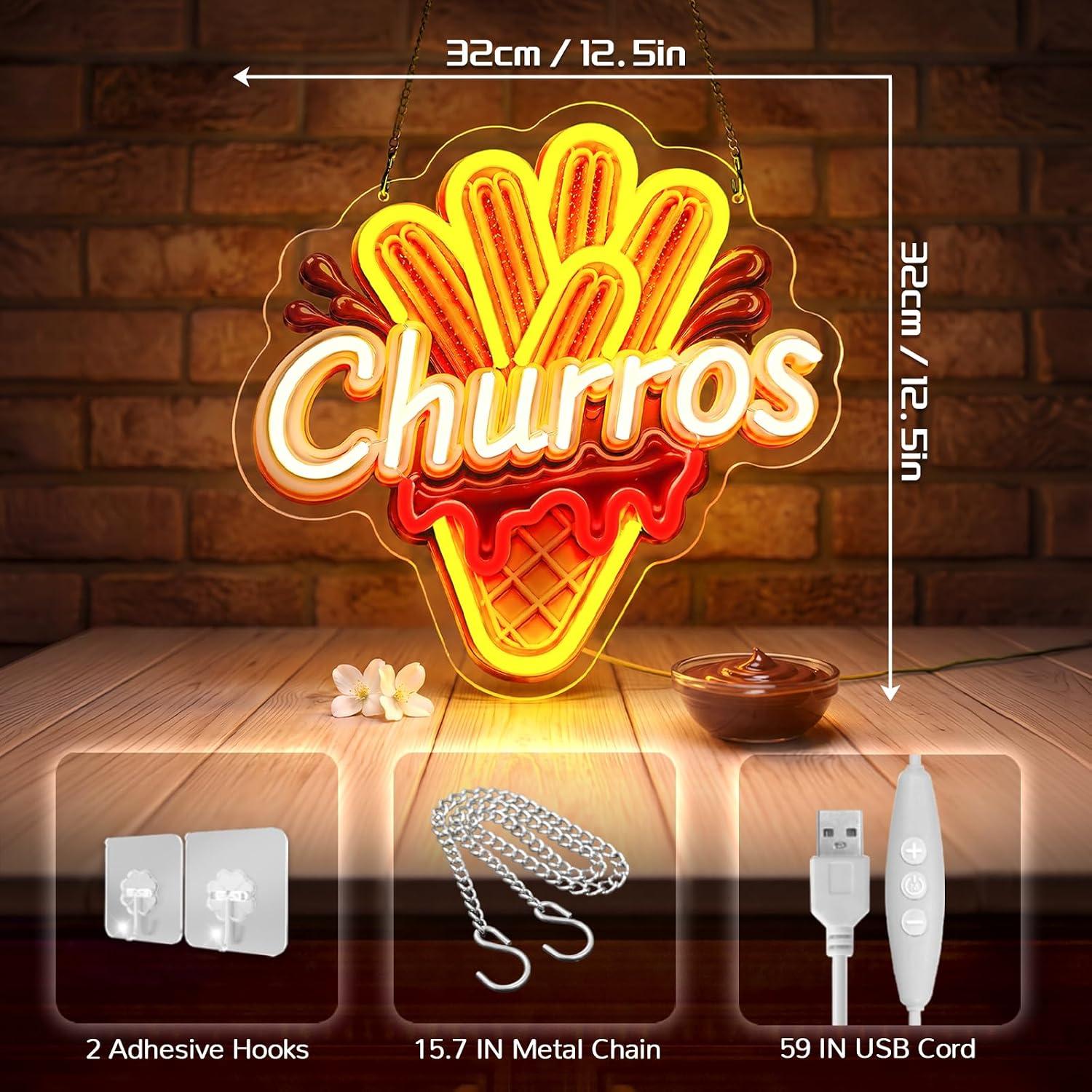 Lampu LED Neon Churros USB yan - Outdoor Lighting For Store ulasan dan harga