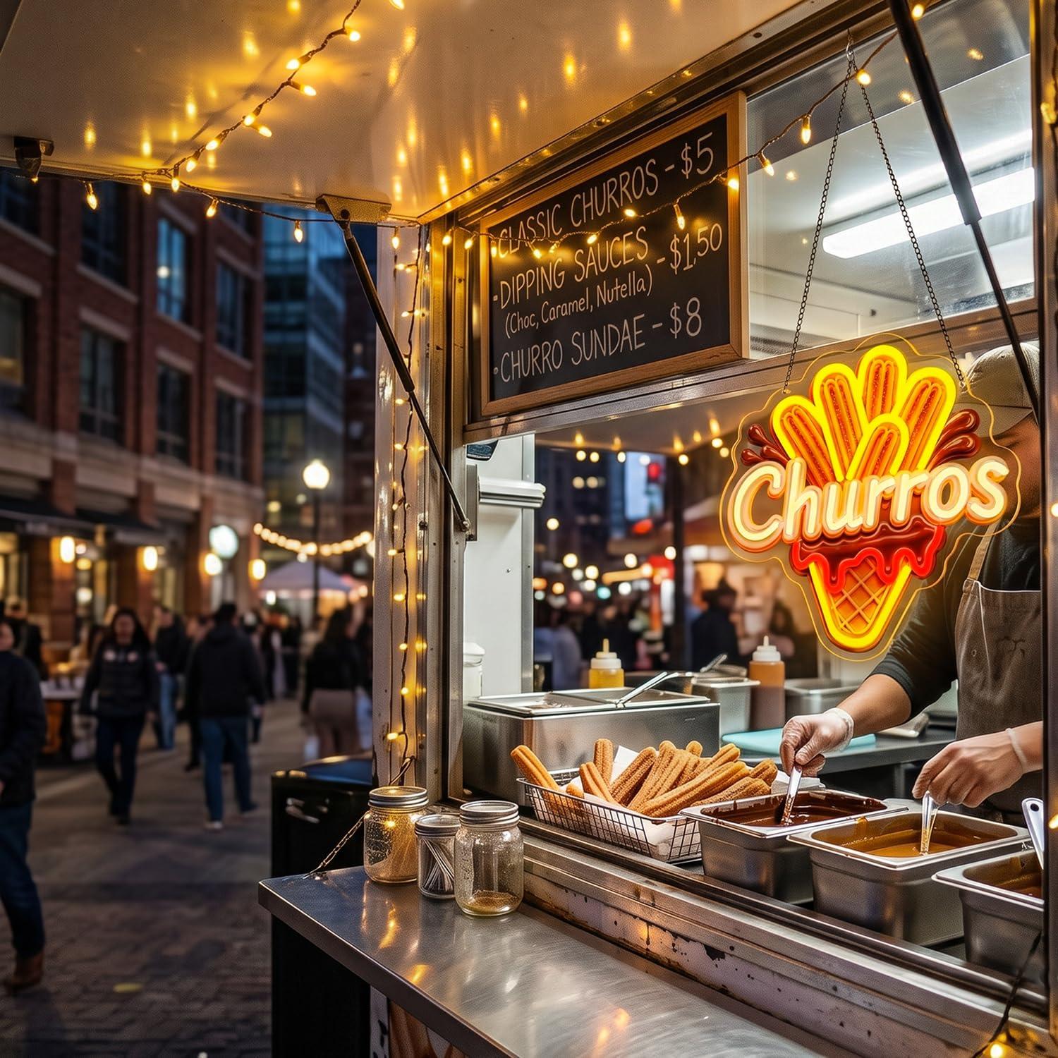 Lampu LED Neon Churros USB yan - Outdoor Lighting For Store ulasan dan harga