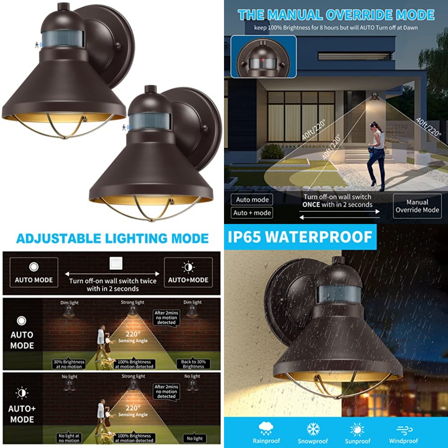 2 Paket Lampu Dinding LED Sens - Outdoor Lighting Lanterns ulasan dan harga