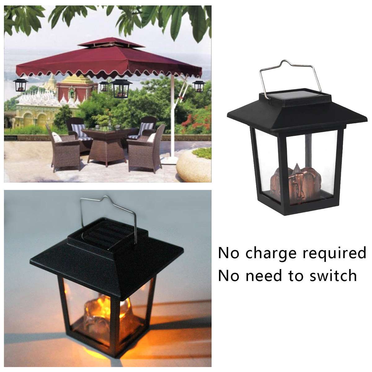 3Pcs Lampu Surya Tahan Air Vin - Outdoor Lighting Vintage ulasan dan harga