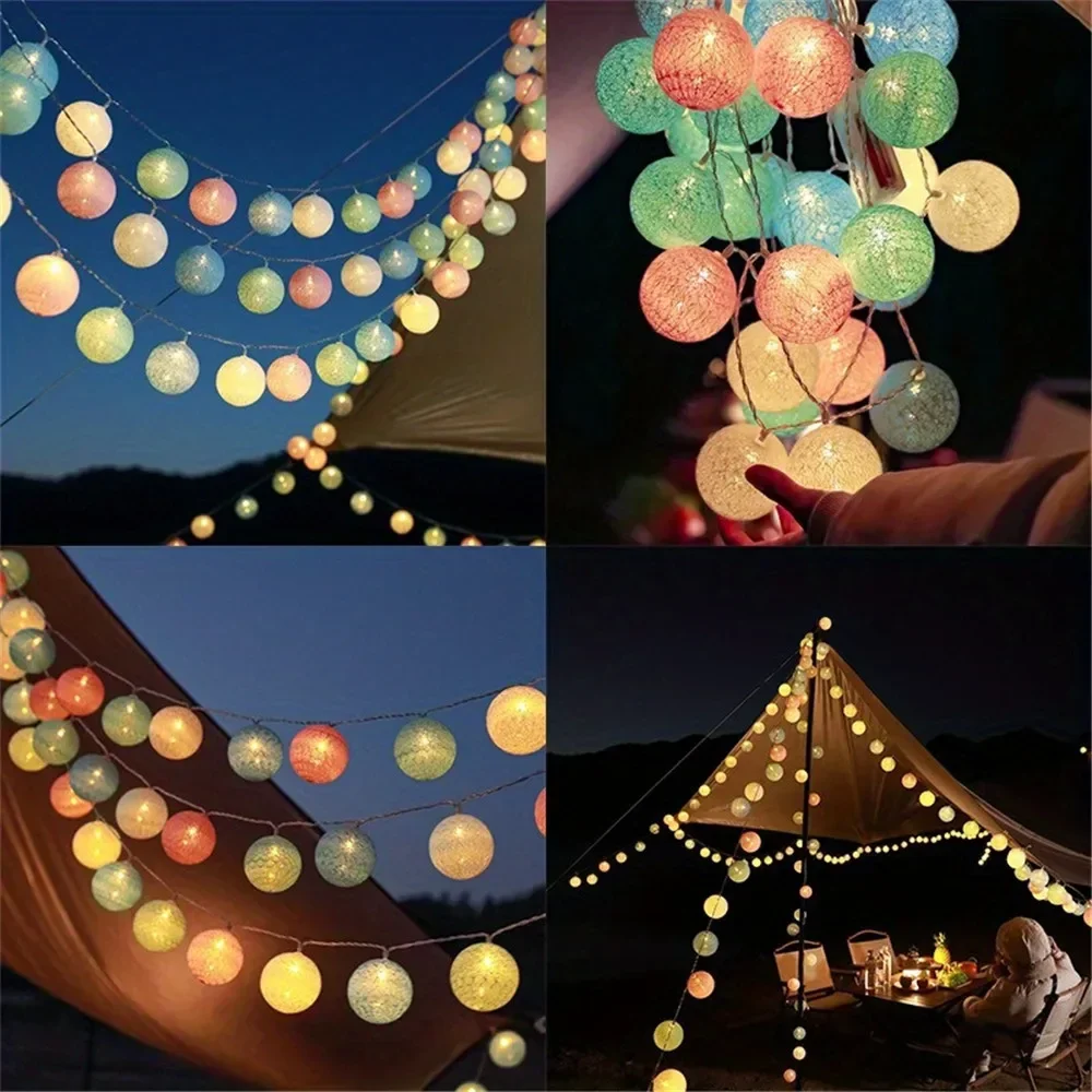 Halloween Katun Garland Bola L - Outdoor Lighting Sconce ulasan dan harga