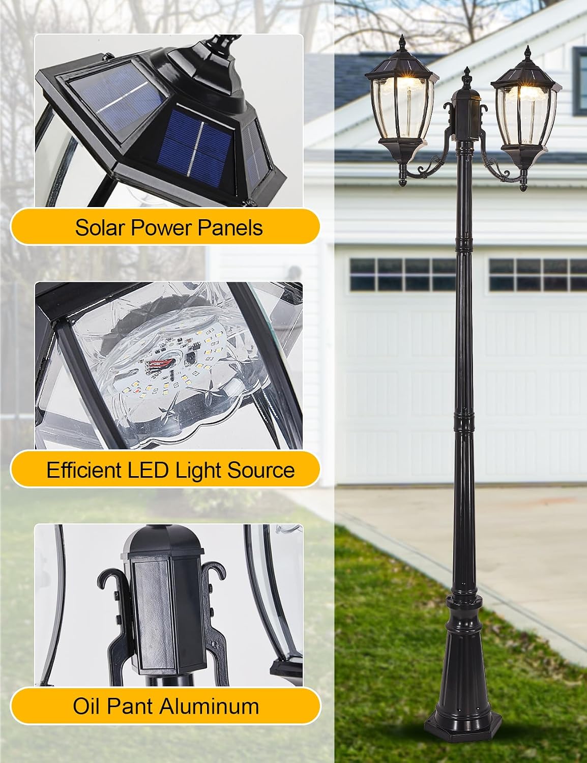 Lampu Tiang Tenaga Surya Luar  - Outdoor Lighting Dusk To Dawn ulasan dan harga