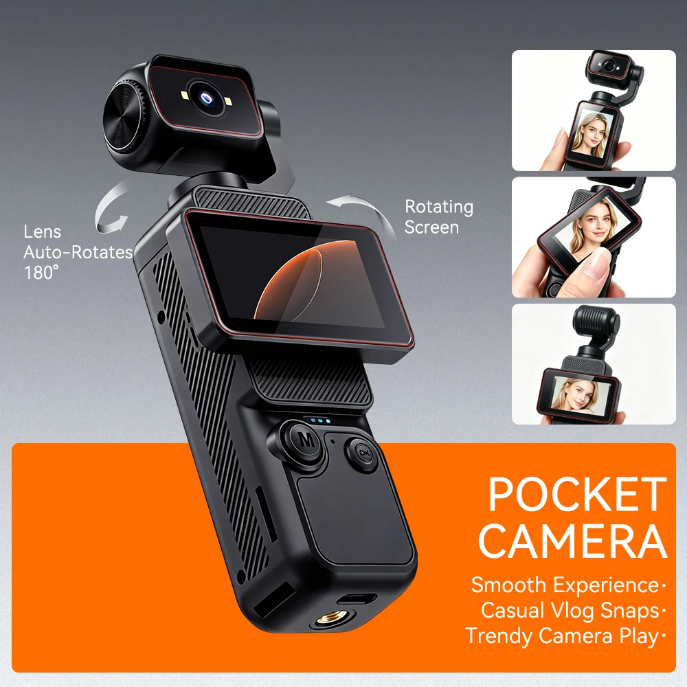 Kamera Vlog Genggam Saku Baru, - Outdoor Lighting Video ulasan dan harga