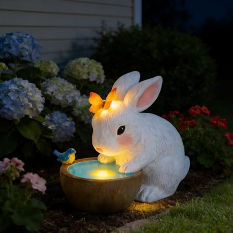 Patung Taman Kelinci Tenaga Su - Outdoor Lighting For Home ulasan dan harga