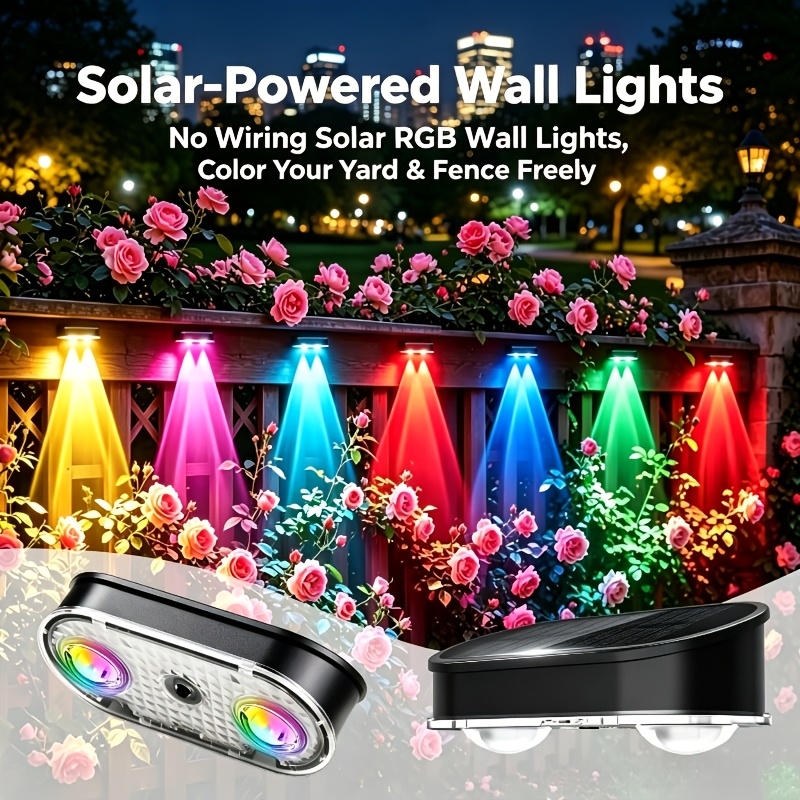 Lampu Pagar Tenaga Surya RGB I - Outdoor Lighting Dusk To Dawn ulasan dan harga