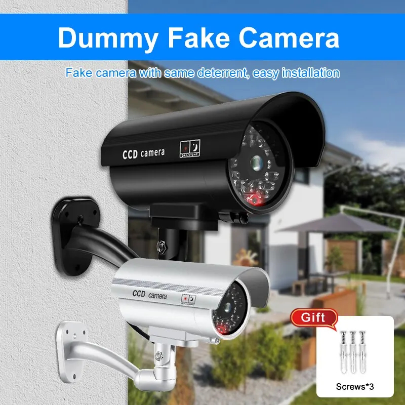 1 Buah Kamera Keamanan Tiruan  - Outdoor Lighting Video ulasan dan harga