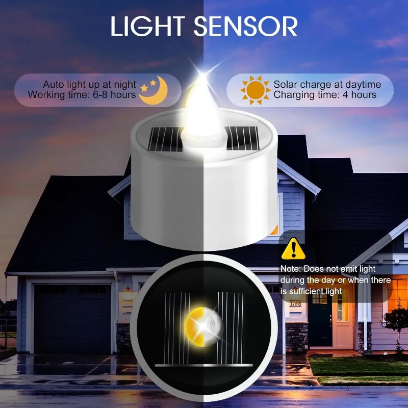 Lilin LED Tanpa Api Bertenaga  - Outdoor Lighting Dusk To Dawn ulasan dan harga
