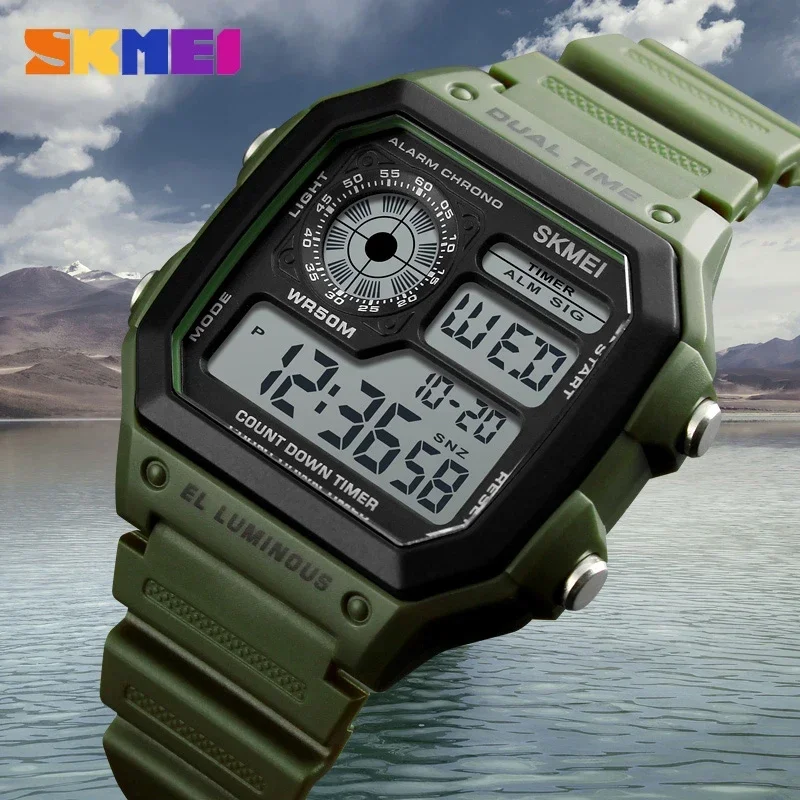 SKMEI jam tangan tali PU pria, - Outdoor Lighting Zones ulasan dan harga