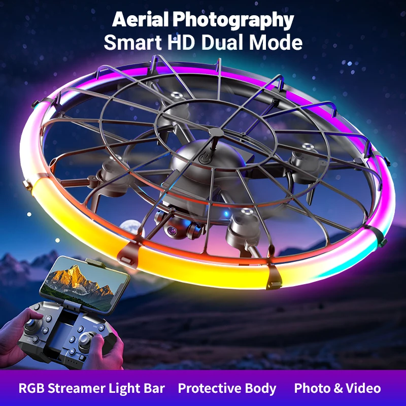 JJRC H145 UFO RC Drone dengan  - Outdoor Lighting Video ulasan dan harga