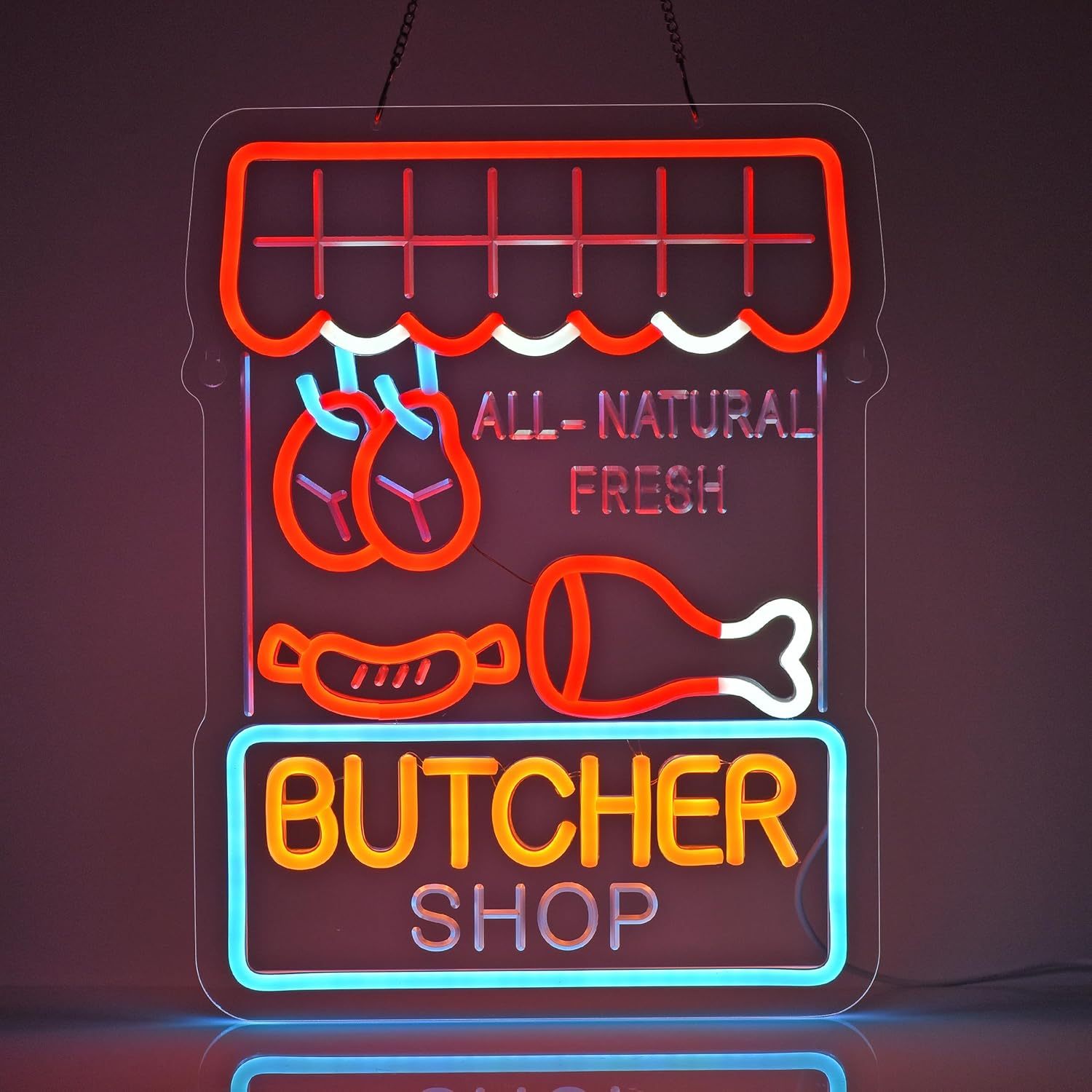 Lampu Neon Toko Daging, Daging - Outdoor Lighting For Store ulasan dan harga