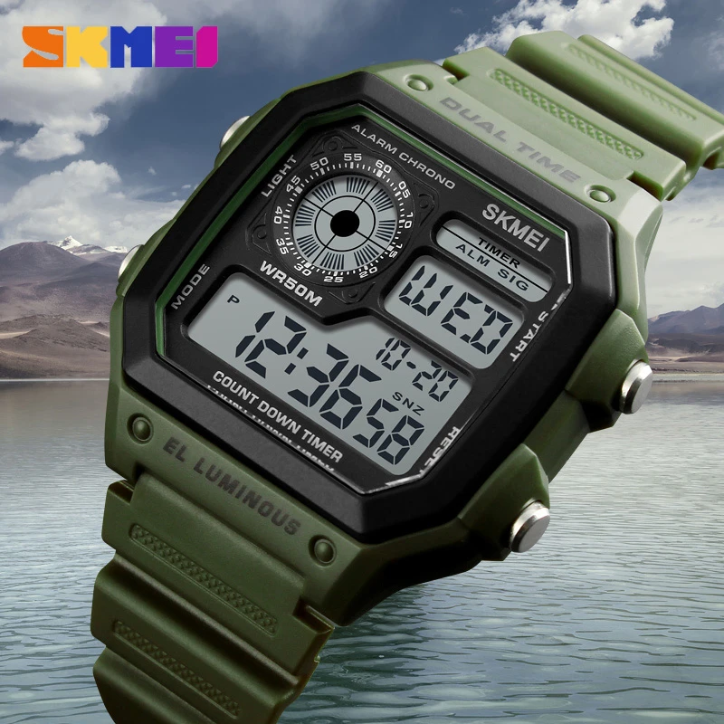Skmei jam tangan tali PU pria, - Outdoor Lighting Zones ulasan dan harga